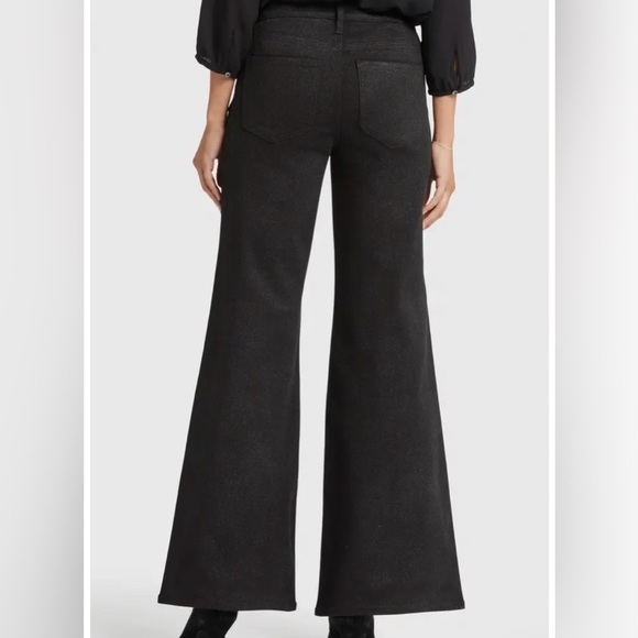 Mia Palazzo High Waist Flare Jeans in Glamorous black sparkle sz 16 Women’s NWT - Picture 2 of 14